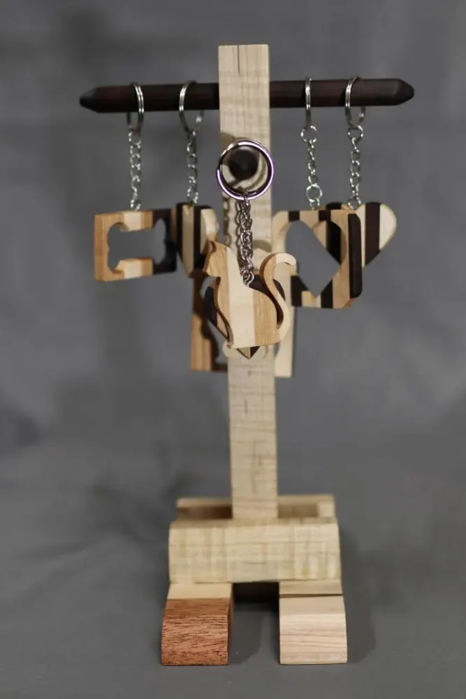 Wooden Key Chains handmade by Wood Dust Creations